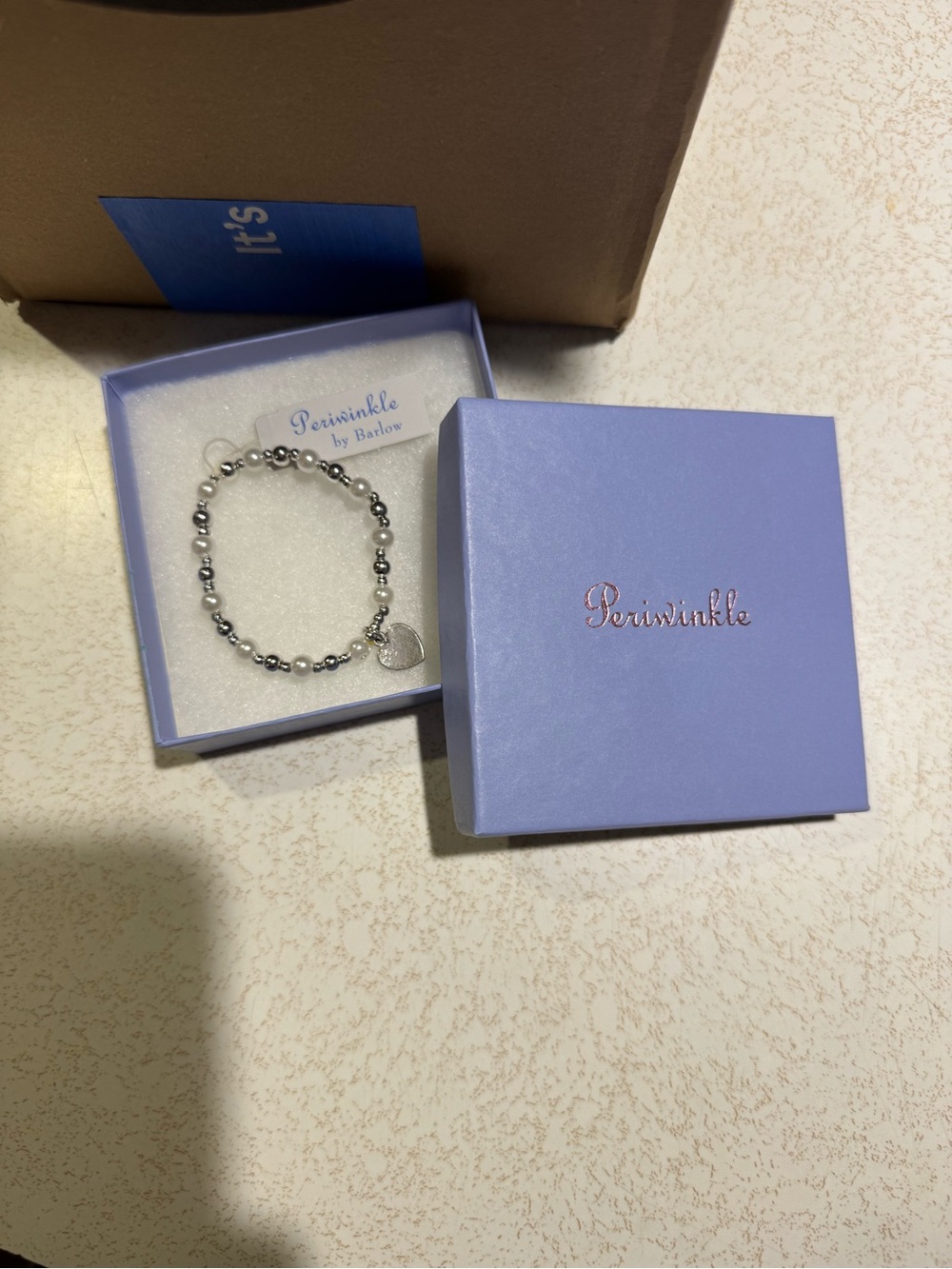Kids New Silver Beaded Charm Bracelet